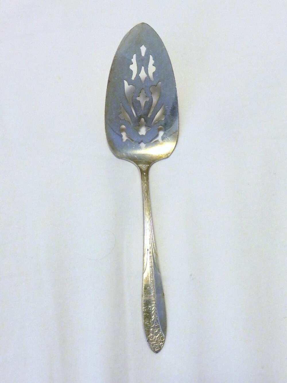 Antique 1930 Silverplated Pierced Pie Server Princess Royal National Silver Co